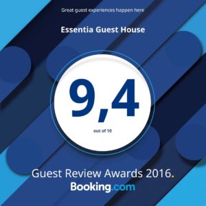 9.4/10 Guest Review Awards 2016 Booking.com